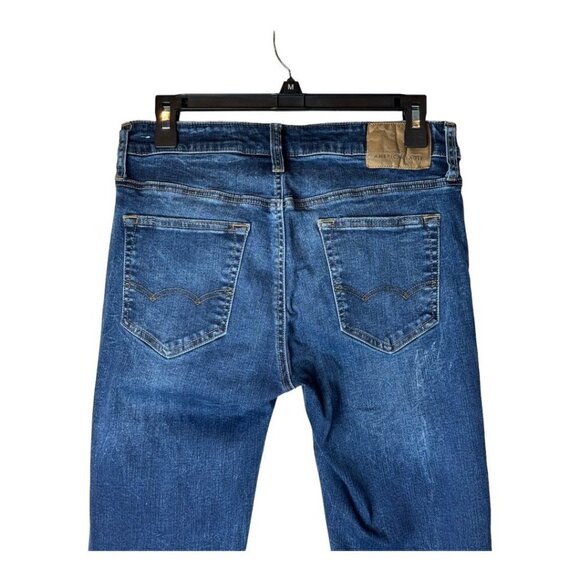 American Eagle Mens‎ Blue Medium Wash Next Level Flex Distressed Jeans 30 x 34 - Picture 4 of 11